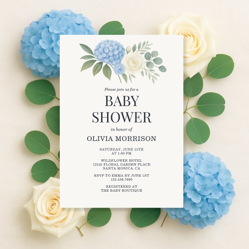 Botanical Beige baby shower invitation