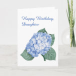 Hydrangea Bouquet Daughter Birthday Card<br><div class="desc">An elegant hydrangea bundle graces the front of this birthday card. Drawn with pastels, the blue hydrangea creates a delicate and eye-catching design to honor your daughter. The words “Happy Birthday, Daughter” are written across the front. The inside holds a tongue-in-cheek sentiment which you can either keep or customize. Make...</div>