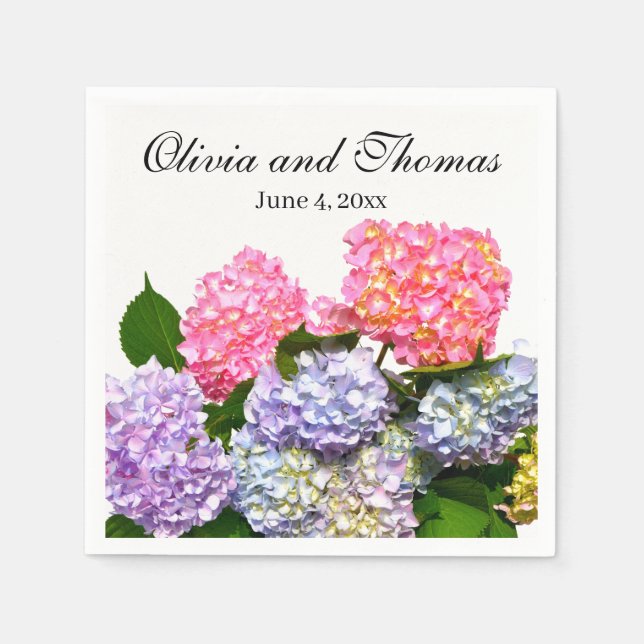Hydrangea Bouquet Napkins (Front)