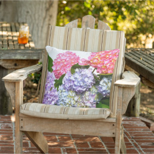 Hydrangea Bouquet Outdoor Pillow