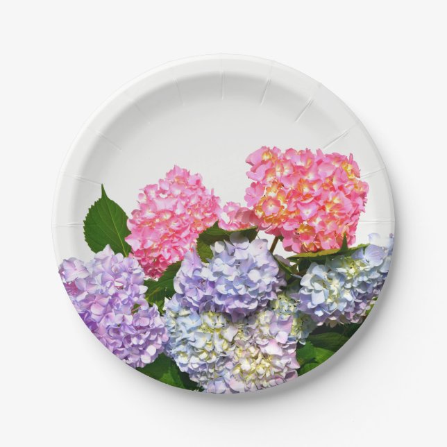 Hydrangea Bouquet Paper Plates (Front)