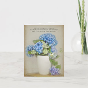hydrangea bouquet sympathy Thank You