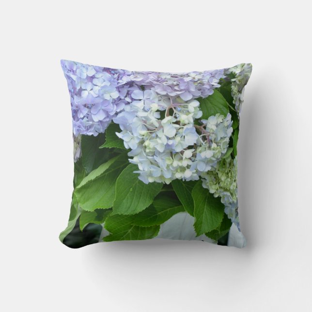 Hydrangea Bouquet Throw Pillow (Front)