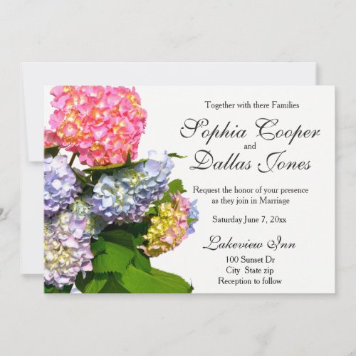 Hydrangea Bouquet Wedding collection Invitation