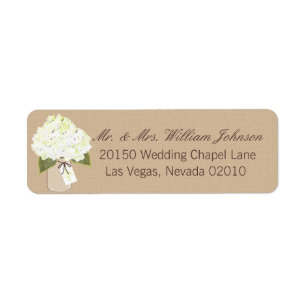 Hydrangea Bouquet Wedding Label