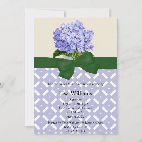 Hydrangea Bridal Shower Invitation
