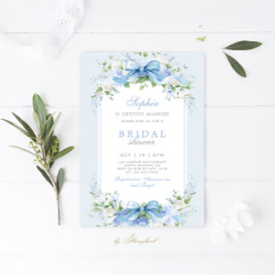 Hydrangea bridal shower invitation