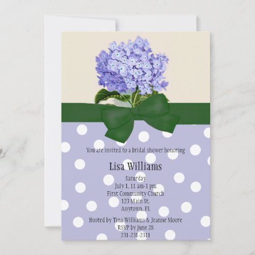 Hydrangea Bridal Shower Invitation