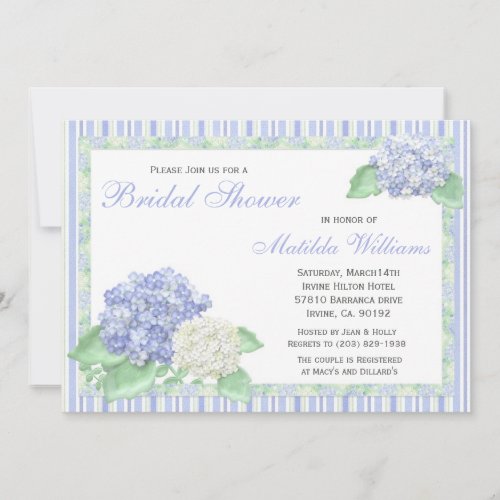 Hydrangea Bridal Shower Invitation