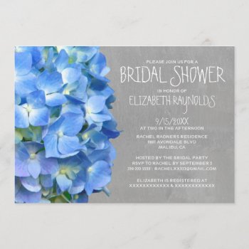 Hydrangea Bridal Shower Invitations by topinvitations at Zazzle