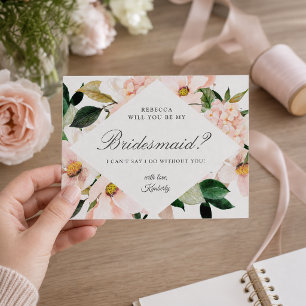 Hydrangea Bridesmaid Proposal Postcard