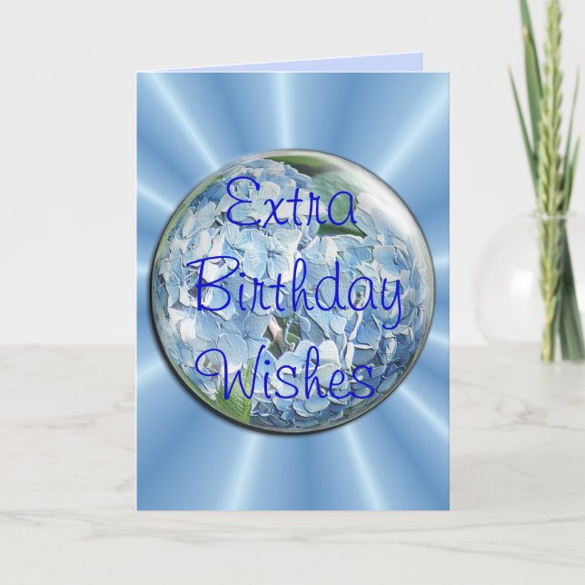 hydrangea bubble card-change  for any occasion card (Front)