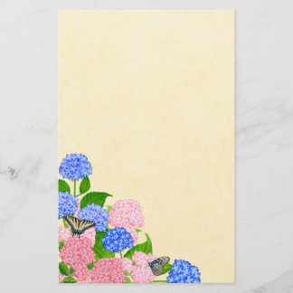 Hydrangea Butterfly Garden Stationery