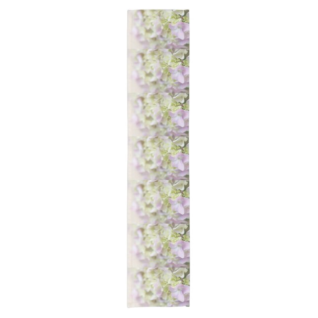 Hydrangea closeup short table runner (Front)