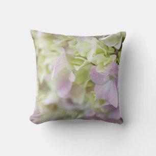 Hydrangea closeup throw pillow