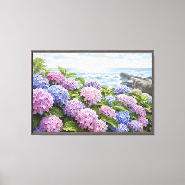 Hydrangea Coast Canvas Print (Front)