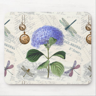 Hydrangea Collage Mouse Pad