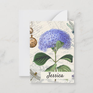 Hydrangea Collage Personalized Note Card
