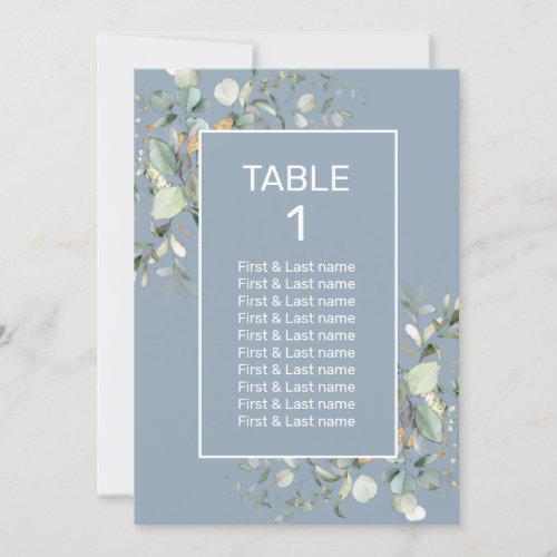Hydrangea Color and Green leaves Table Number