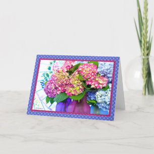 Hydrangea colors & borders II Card