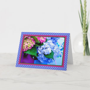 Hydrangea colors & borders IV Card