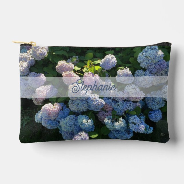 Hydrangea Cosmetic Zipper Bag (Front)