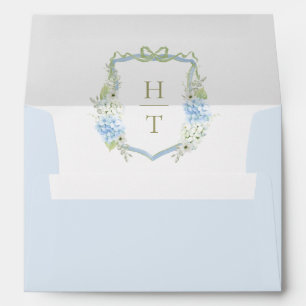 Hydrangea Crest Light Blue Envelope