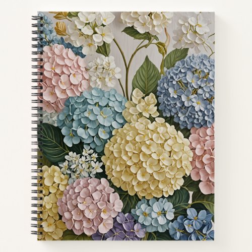 Hydrangea Dreams Pastel Blooms Notebook