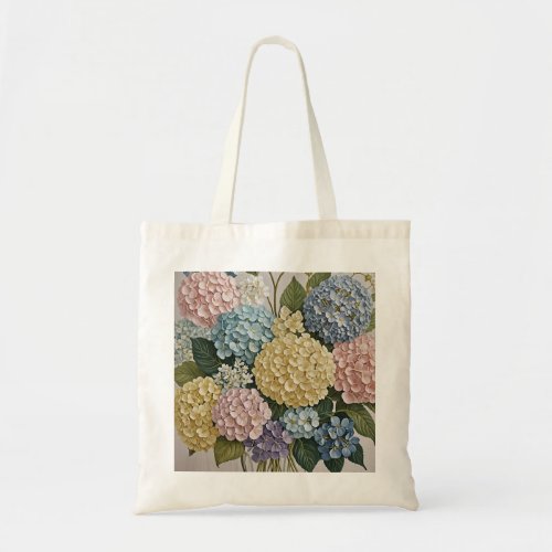 Hydrangea Dreams Pastel Blooms Tote Bag