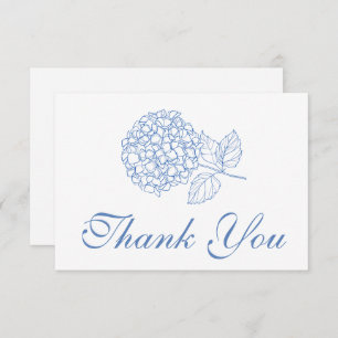 Hydrangea Dusty Blue Elegant Floral Thank You