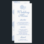 Hydrangea Dusty Blue Floral Modern Wedding Menu<br><div class="desc">Hydrangea Dusty Blue Floral Modern Wedding Menu. Matching items available.</div>