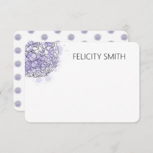 Hydrangea Elegant Personalized Stationery Blue Note Card