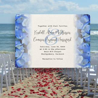 Hydrangea Elegant Wedding Blue Floral 5x7 Invitation