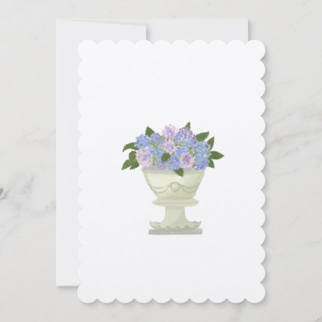 Hydrangea Flat Greeting Card (Front)