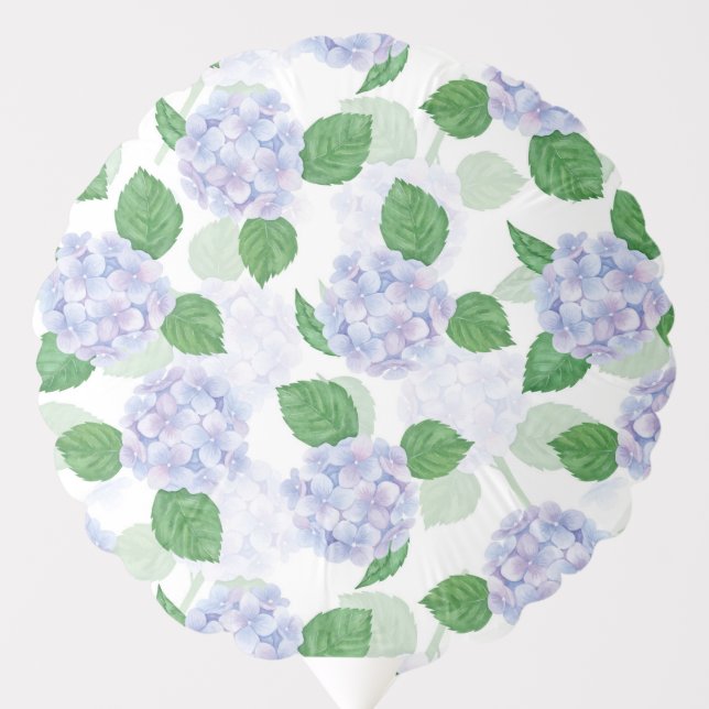 Hydrangea Floral Blue Balloon (Front)