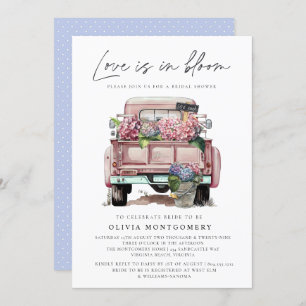 Hydrangea Floral Bridal Shower Invitation