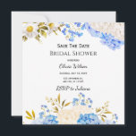 Hydrangea Floral Bridal Shower Save the Date<br><div class="desc">Announce your special day in style with this watercolor hydrangea floral bridal shower save the date card. Featuring soft botanical illustrations and elegant typography,  it sets the tone for a romantic and memorable celebration.</div>