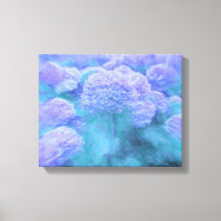 Hydrangea Floral Chic Purple Teal Vintage