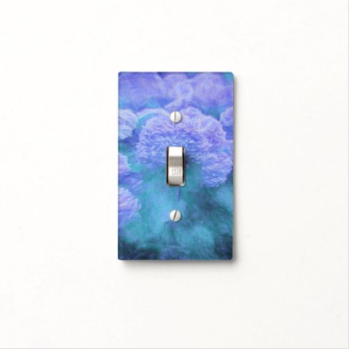 Hydrangea Floral Chic Purple Teal Vintage Light Switch Cover