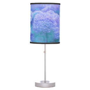 Hydrangea Floral Chic Purple Teal Vintage Table Lamp