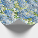 Hydrangea Floral Classic Blue Pattern Wrapping Paper<br><div class="desc">This vintage style wrapping paper features romantic classic blue hydrangea flowers. Perfect for wedding gift wrap or for craft projects including decoupage. Designed by world renowned artist ©Tim Coffey.</div>