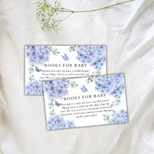 Hydrangea Floral Garden Books For Baby Shower Enclosure Card