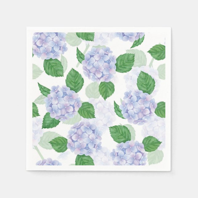 Hydrangea Floral Napkins (Front)