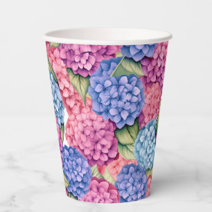 Hydrangea Floral Paper Cups