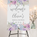 Hydrangea Floral Pink Blue Purple Bridal Shower Foam Board<br><div class="desc">Pink,  purple,  blue & white hydrangeas on a white background.  A perfect welcome greeting for all your bridal shower guests.  A perfect welcome for your special day.  Beautiful for any time of the year,  but especially summertime.</div>