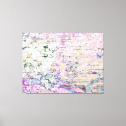 Hydrangea Floral Pink Country  Vintage Wood Canvas Print