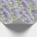 Hydrangea Floral Purple Pattern Wrapping Paper<br><div class="desc">This floral wrapping paper features romantic lavender and purple hydrangea flowers. Perfect for wedding gift wrap or for craft projects including decoupage. Designed by world renowned artist ©Tim Coffey.</div>