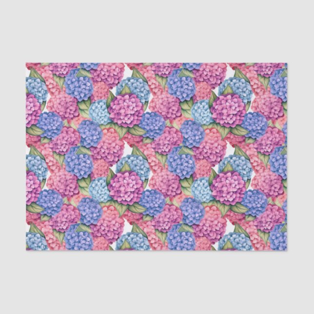 Hydrangea Floral  Tissue Paper (Front)