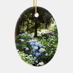 Hydrangea Floral Trees Nature Photography Ceramic Ornament