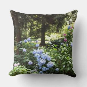 Hydrangea Floral Trees Nature Photography Throw Pillow